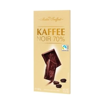 Maitre Truffout Hořká čokoláda 70% s kávou 100 g
