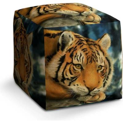 Sablio Taburet Cube Tygr: 40x40x40 cm