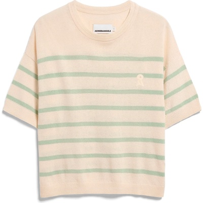 ARMEDANGELS Дамски пуловер ARMEDANGELS Women's Stripe Linen Blend Sweater Jumper - Undyed / Foam - размер XL (117-3694-0215)