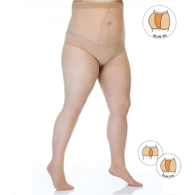 LIDA Чорапогащи за макси дами в светлобежово с допълнтелна платка 20 den