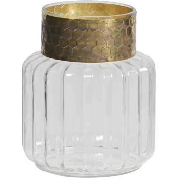 Image 1 of My Soul Depot Стъклена ваза със златист метален кант (800861-g)