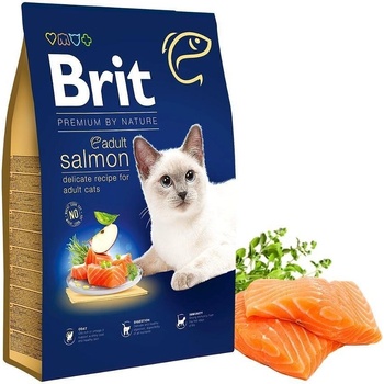 Brit Premium by Nature Cat Adult Salmon - Суха храна за котки над 12 месеца, със сьомга