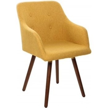 Ainnde Armrest tmavě žlutá strukturovaná látka 2 ks