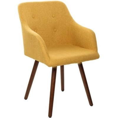 Ainnde Armrest tmavě žlutá strukturovaná látka 2 ks