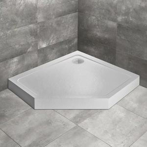 Radaway Петоъгълно душ корито Radaway Doros PT E Compact Stone 100x90 см бял акрил дясно (SDRPTP1090-05-04SR)