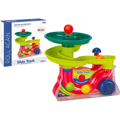 Lean Toys Fontána s šmykľavkou pre loptičky znie farebne