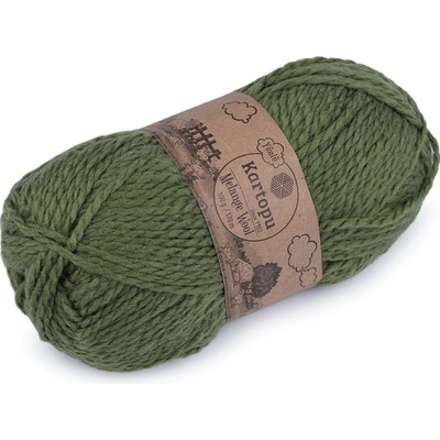 Pletací příze Melange Wool 100 g Varianta: 6 (430) zelenkavá, Balení: 1 ks 54974/138020/253073