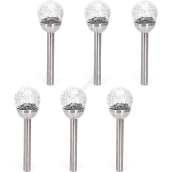 Aigostar - Комплект 6x LED соларни осветителни тела LED/2V 6500K IP44 40 mAh сребърни (AI2703)