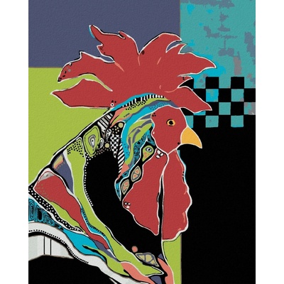 zuty Malování Podle Čísel Dospělý Kohout Jonna James 80 x 100 Cm Plátno Rám