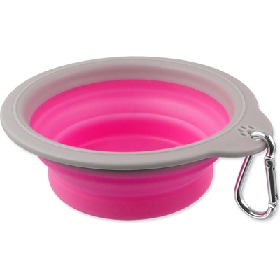 Miska Dog Fantasy cestovná skladacia ružová 15x5 cm