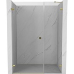 Mexen Lunar-B лява врата за душ кабина 140 см, прозрачна, златна - 832S-140-050-50-00-L (832S-140-050-50-00-L)