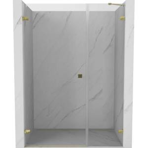 Mexen Lunar-B лява врата за душ кабина 140 см, прозрачна, златна - 832S-140-050-50-00-L (832S-140-050-50-00-L)