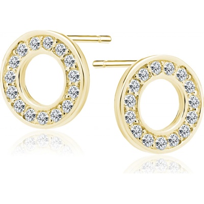 Olivie Stříbrné náušnice kruh Gold 9505