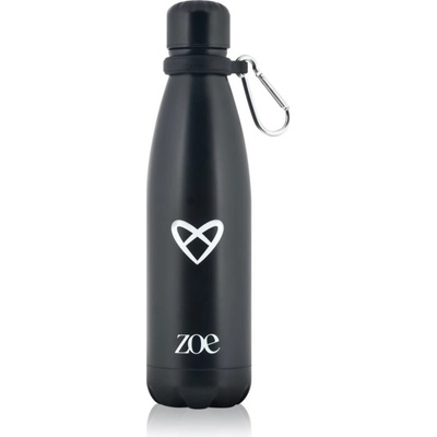 ZOE Heart Logo Stainless Steel Bottle fľaša na vodu z nehrdzavejúcej ocele farba Black 500 ml