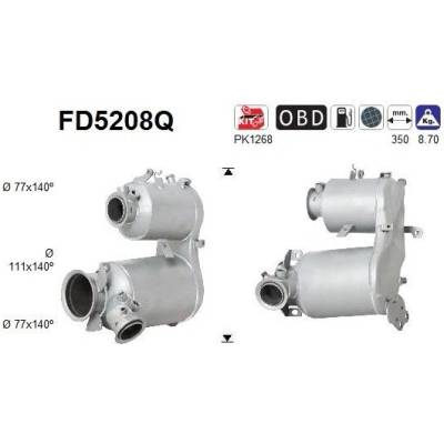 Filtr sazových částic, výfukový systém AS FD5208Q