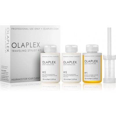 Olaplex Bond Multiplier No. 1 Traveling Stylist Kit Bond Multiplier No. 1 100 ml + Bond Perfector No. 2 2 x 100 ml + dávkovač Dosing Dispenser dárková sada