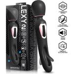 INTOYOU Lexy Vibrating Wand with Internal Flipping Tongue Black
