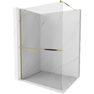 Mexen Kioto+ душ параван с рафт Walk-in 140 x 200 см, прозрачен, златен - 800-140-121-50-00 (800-140-121-50-00)