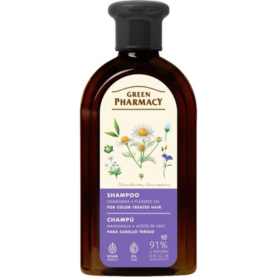 Green Pharmacy Chamomile & Linseed Oil Shampoo pečující šampon pro barvené vlasy 350 ml
