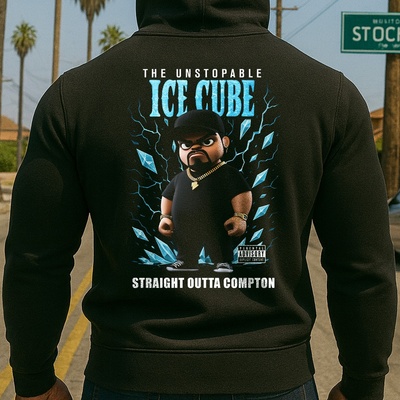 Hoodstyle Rap Toon Ice Cube мъжко худиHOOD-hoodie-1418 - Черен , размер