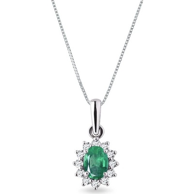Klenota Smaragdový s diamanty k0206122