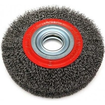 DEDRA Brúsny kefový kotúč 125 mm s redukciami, miskový, oceľový 34