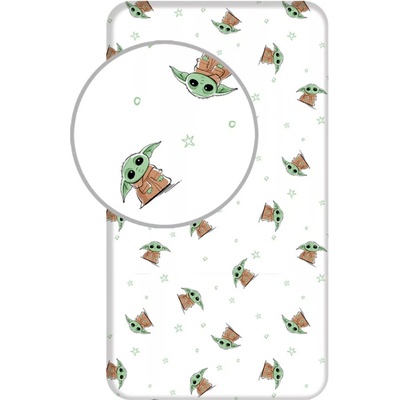 Jerry Fabrics bavlna napínacia prestieradlo Star Wars Baby Yoda 90x200x25