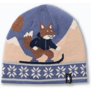 Smartwool Детска зимна шапка Smartwool Reversible Art Beanie nightfall blue