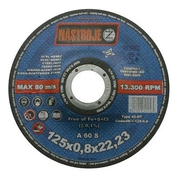 Nástroje cz Kotouč řezný 125 x 0,8 x 22 mm IM-1-125-0,8