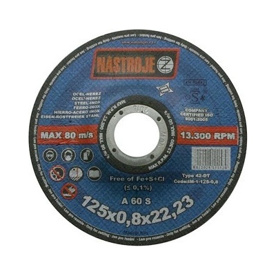 Nástroje cz Kotouč řezný 125 x 0,8 x 22 mm IM-1-125-0,8