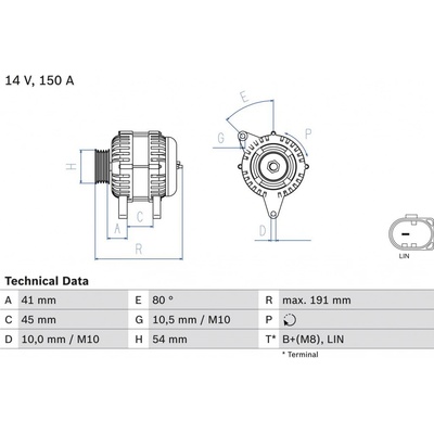 Alternátor BOSCH 0 986 083 620