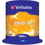 Verbatim 43549 DVD-R 4, 7GB/16x/matt silver записваема повърхност/презаписваеми DVD 100бр/пак (43549)