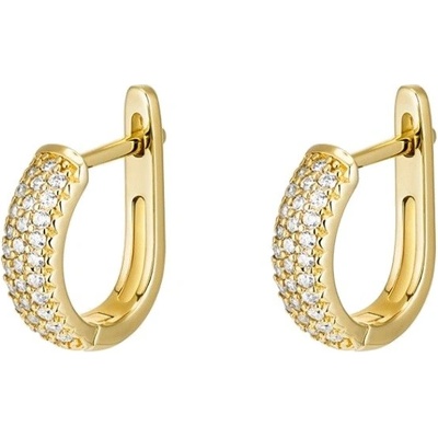 Preciosa Pozlacené náušnice s kubickou zirkonií Marielle Royal Lagoon 5444Y00