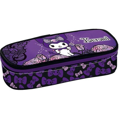 Graffiti Овален ученически несесер Graffiti Kuromi - Purple Laces, 1 цип (252343)