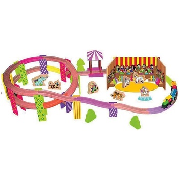 Image 1 of Woodyland Дървено влакче с релси 70 части - Woody