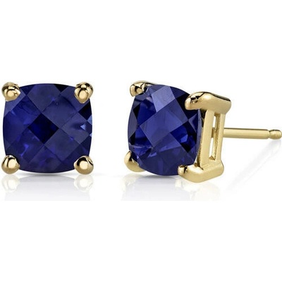 Eppi Zlaté náušnice s modrými zafírmi Chelsyna E32616