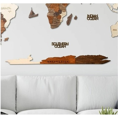 Enjoy the Wood 3D nástěnná dřevěná mapa Antarctica M pro mapu Multicolor