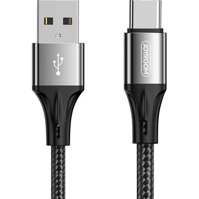 Joyroom S-1030N1 odolný nylonom opletený USB / USB-C 3A, 1m, černý