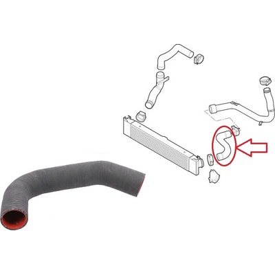 Hadica plniaceho vzduchu Fiat Ducato 2006-2016 3,0 z turba do intercoolera 1363611080