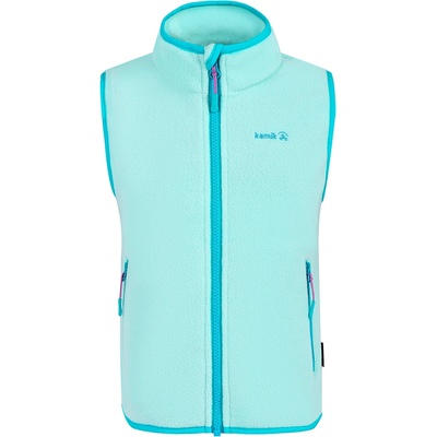 Kamik Детски поларен елек Kamik Kid's Dawn Fleece vest - Azure / Aqua - размер 152 (EU) (703-5355-0715)