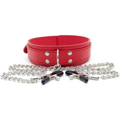 KOŽENÝ GOLIER SO SVORKAMI NA BRADAVKY