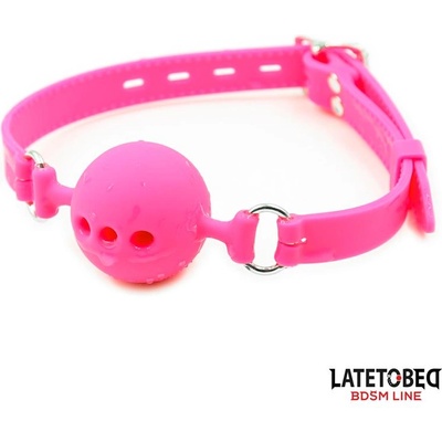 LateToBed BDSM Line Silicone Breathable Ball Gag Size S Ball 4cm Pink