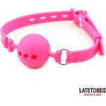 LateToBed BDSM Line Silicone Breathable Ball Gag Size S Ball 4cm Pink
