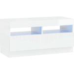 vidaXL LED телевизионен кабинет Бял гланц Инженерна дървесина (897439)