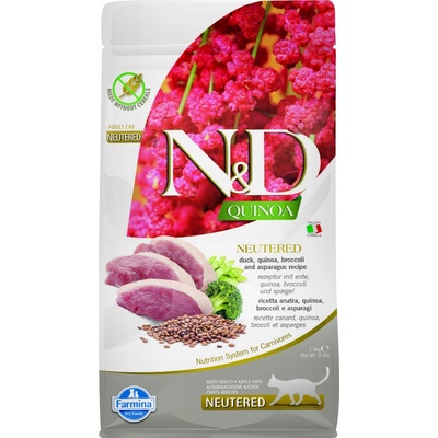 N&D Quinoa CAT Neutered Duck &Broccoli&Asparagus 1,5 kg