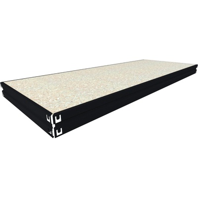 Biedrax Patro k regálu 60 x 160 cm, černé, police OSB 10mm, nosnost 400 kg