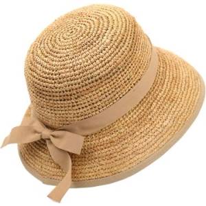  Дамска лятна шапка bucket hat от рафия Fratelli Mazzanti | Светлокафяв