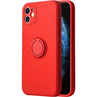 Vennus Силиконов калъф с пръстен за Samsung Galaxy S9 Plus - Червен KP18145 (18145)