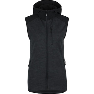 Stoic Дамски поларен елек Stoic Women's MerinoFleece335 KuolpaSt. Vest with Hood Fleece vest - Black Melange / Black (132-1239-0113)