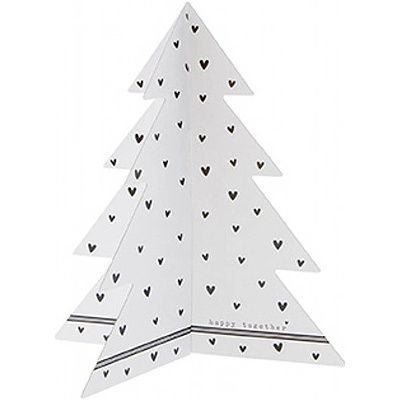 Bastion Collections Dekorace Xmas TREE HEARTS malý 15cm TM-XMASTREE-ASS-001